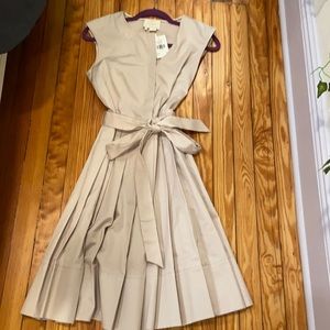 Tan Kate Spade belted cotton shirt dress. size 8